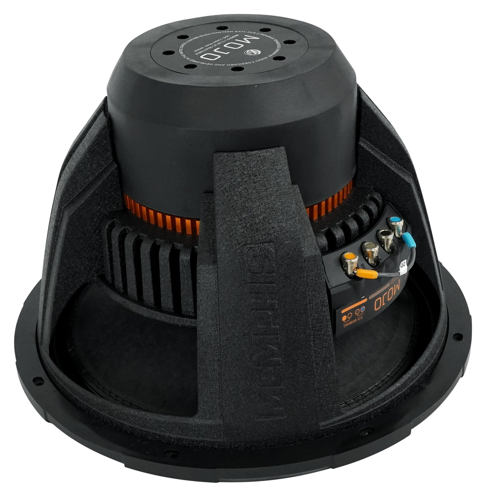 Memphis Audio MOJO 1512 15" 3000w Competition Subwoofer+Mono Amplifier+Amp Kit