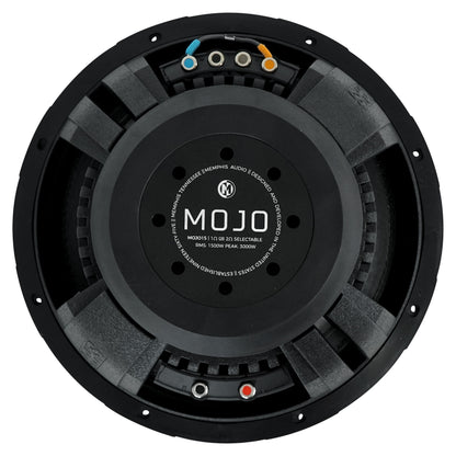 Memphis Audio MOJO 1512 15" 3000w Car Subwoofer+Vented Sub Box+Amplifier+Amp Kit