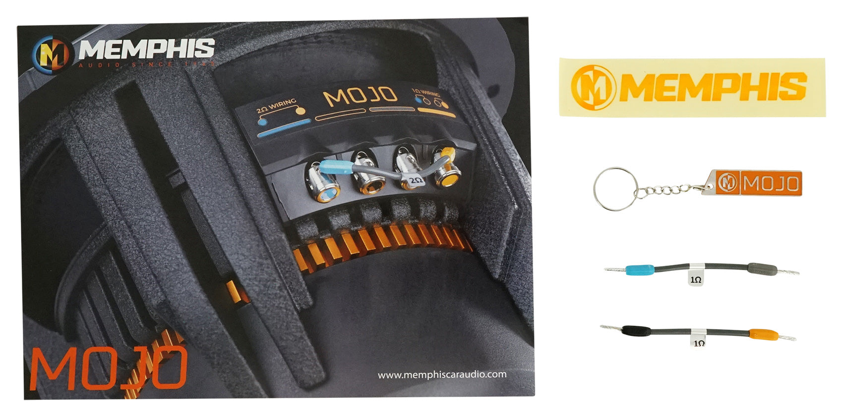 Memphis Audio MOJO 1512 15" 3000w Car Subwoofer+Vented Sub Box+Amplifier+Amp Kit