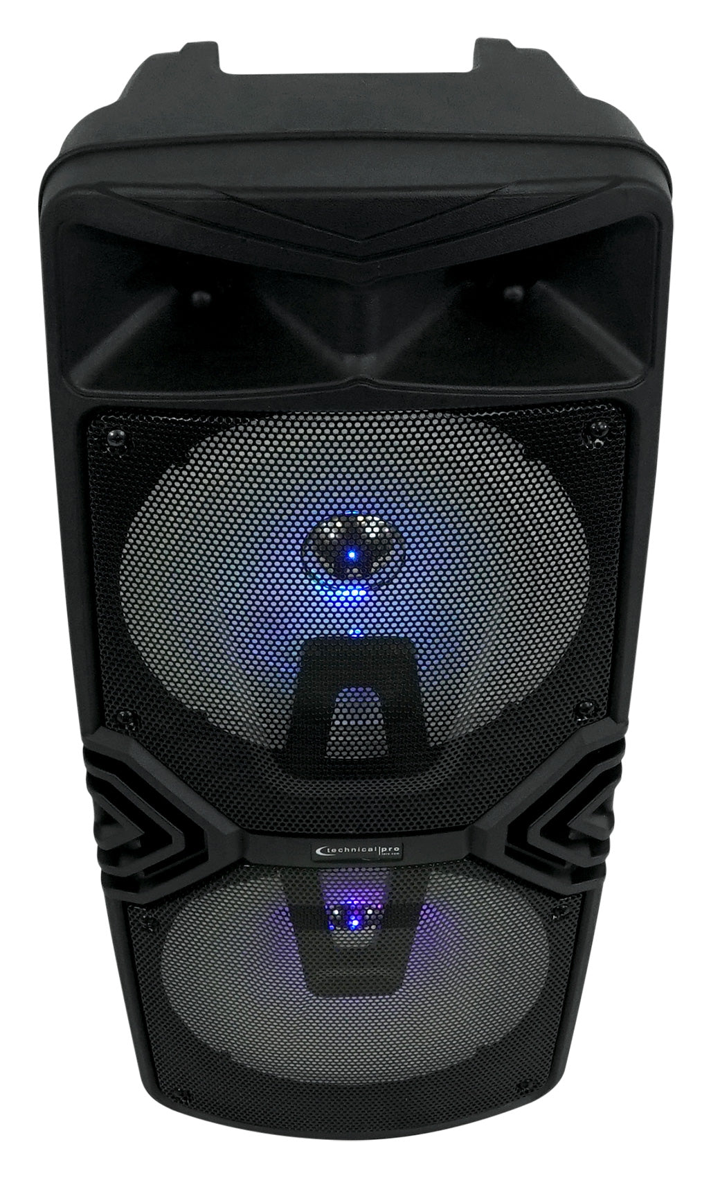 2) Technical Pro Dual 8" Wireless Rechargeable Backyard DJ Party Speakers + Mics