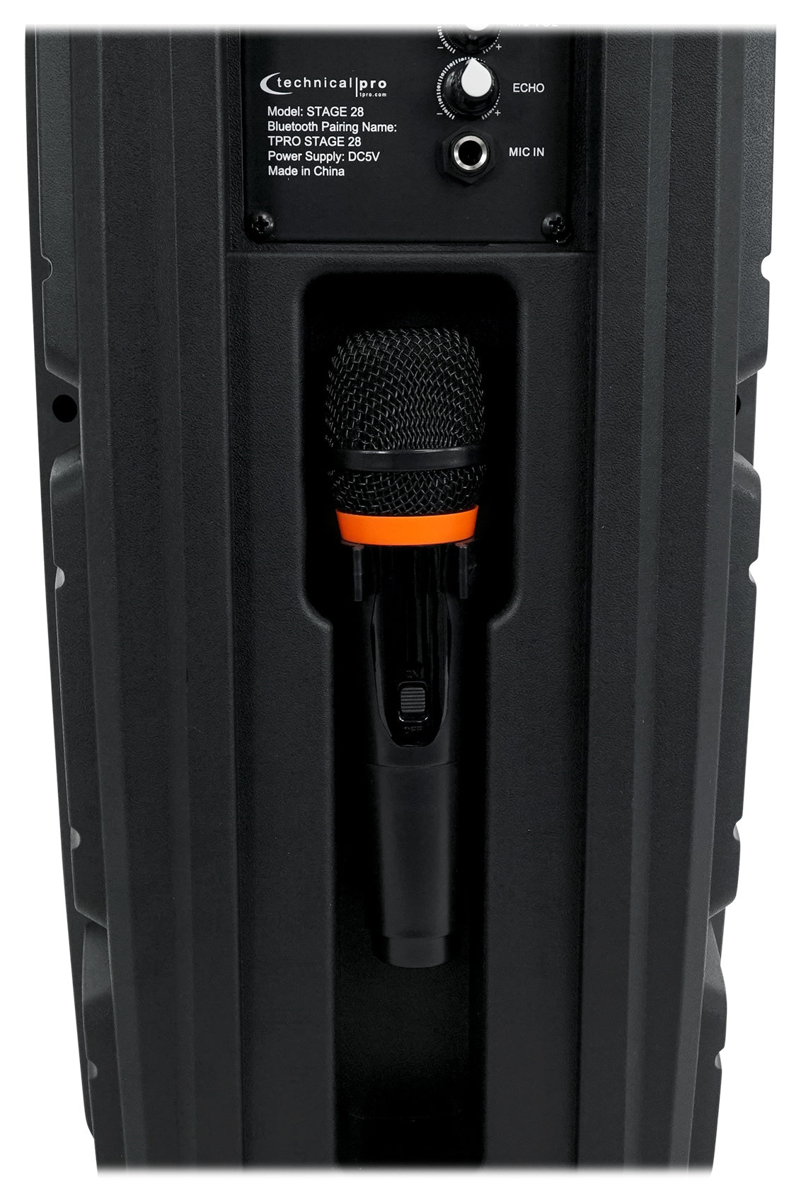 Technical Pro Dual 8" Rechargeable Karaoke Machine System Bundle with Stand & (2) Microphones