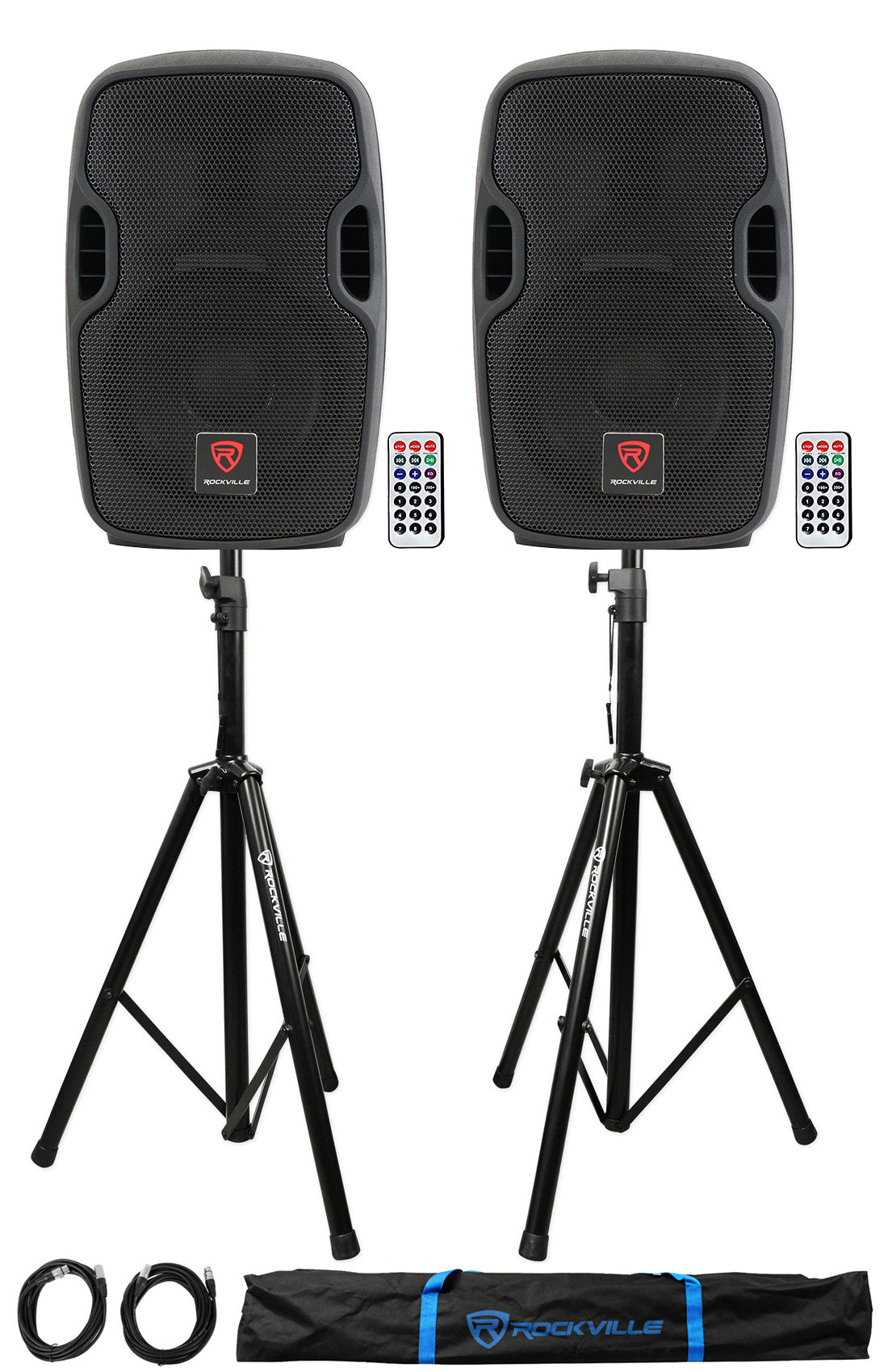 BPA8 8" Speakers 2-Pack + Tripod Stands Bundle
