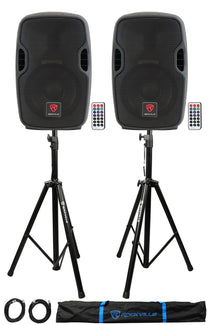 BPA8 8" Speakers 2-Pack + Tripod Stands Bundle