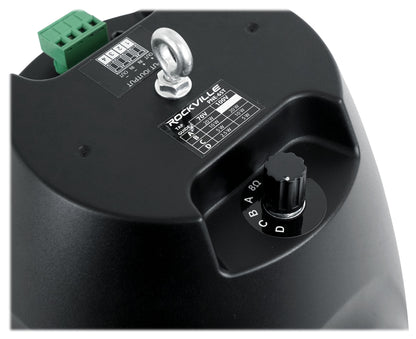 RCS80-1 60W Amp 2-Pack + PEN-65T Black Pendant Speakers Bundle