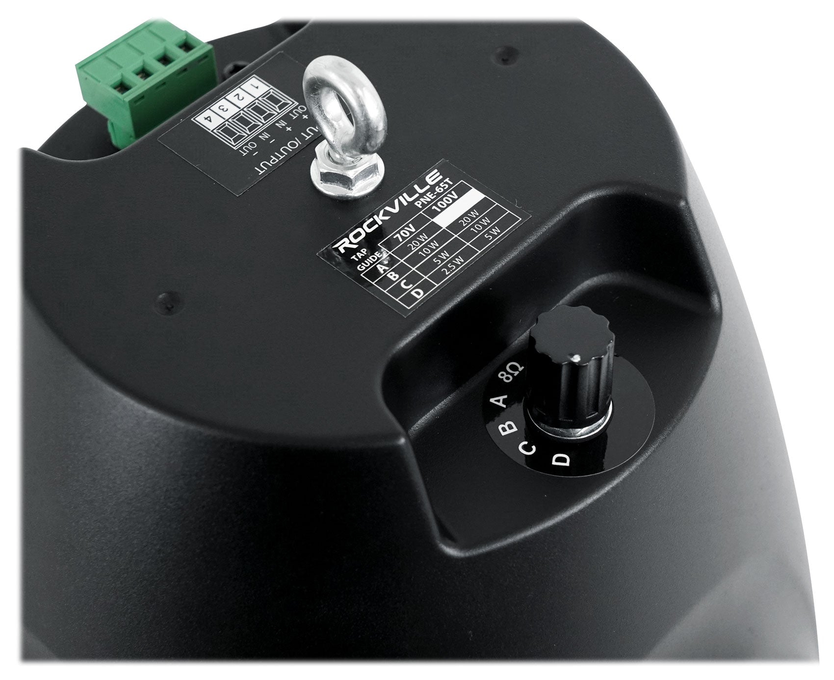 RCS80-1 60W Amp 4-Pack + PEN-65T Black Pendant Speakers Bundle