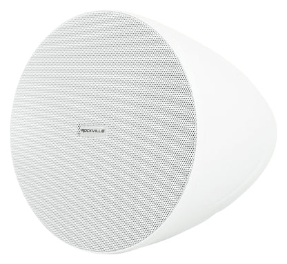 PEN-65T White Pendant Speakers 10-Pack + RCS350-6 Amplifier Bundle