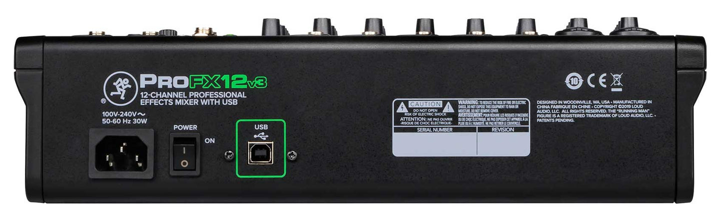 Mackie ProFX12v3 12-Channel Pro Effects Mixer w/USB ProFX12 v3 + Power Strip