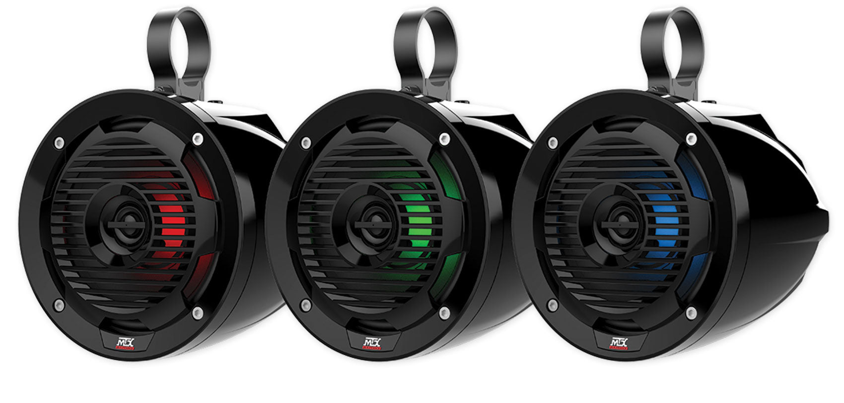 Pair MTX MUD65PL 6.5" 100w LED Tower Speakers For RZR/ATV/UTV/Jeep+Boombox