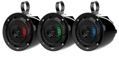 Pair MTX MUD65PL 6.5" 100w LED Tower Speakers For RZR/ATV/UTV/Jeep+Boombox