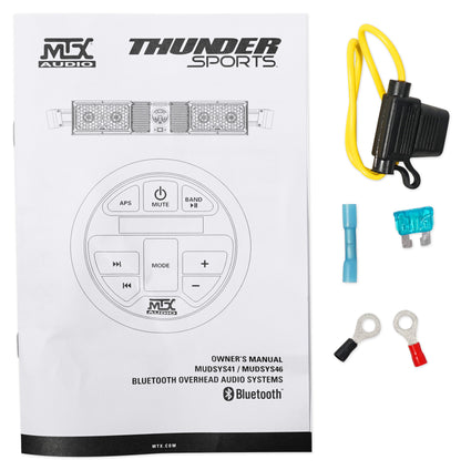 MTX MUDSYS41 Four-Speaker Marine Soundbar System w/Bluetooth For ATV/UTV+Boombox