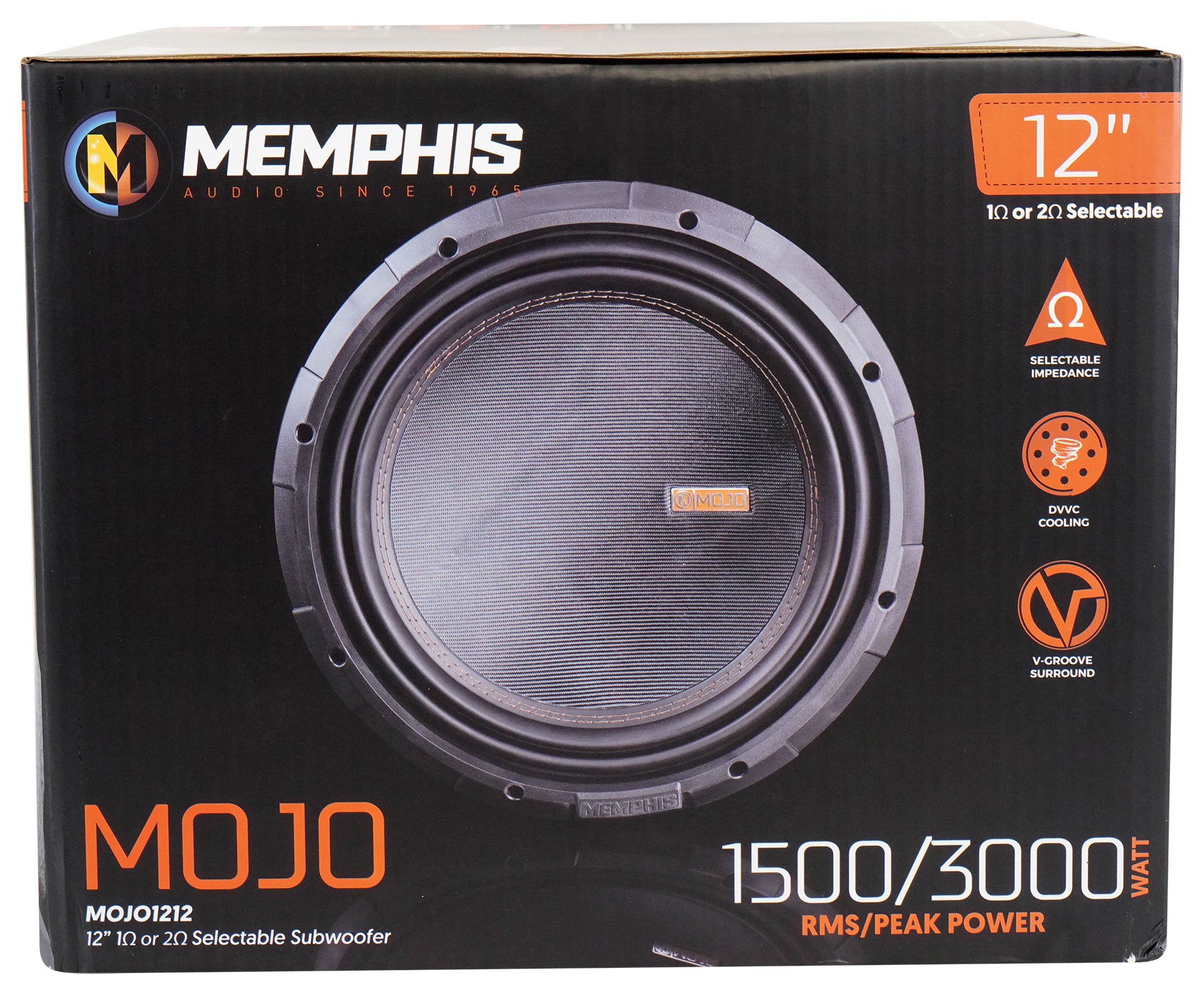 Memphis Audio MOJO 1212 12" 3000w Competition Subwoofer+Vented Sub Box Enclosure