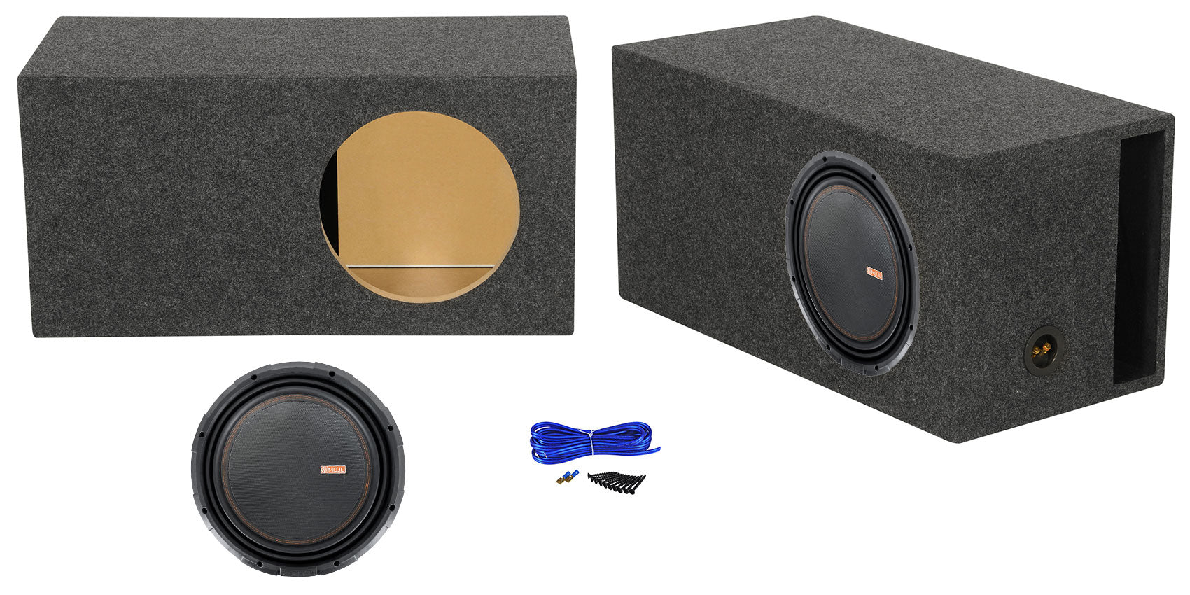 Memphis Audio MOJO 1212 12" 3000w Competition Subwoofer+Vented Sub Box Enclosure