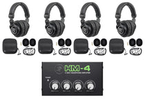 PRO-M50 4-Pack + HM-4 Headphone Amplifier Bundle
