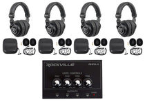 PRO-M50 Headphones 4-Pack + RHPA4 Headphone Amp Bundle