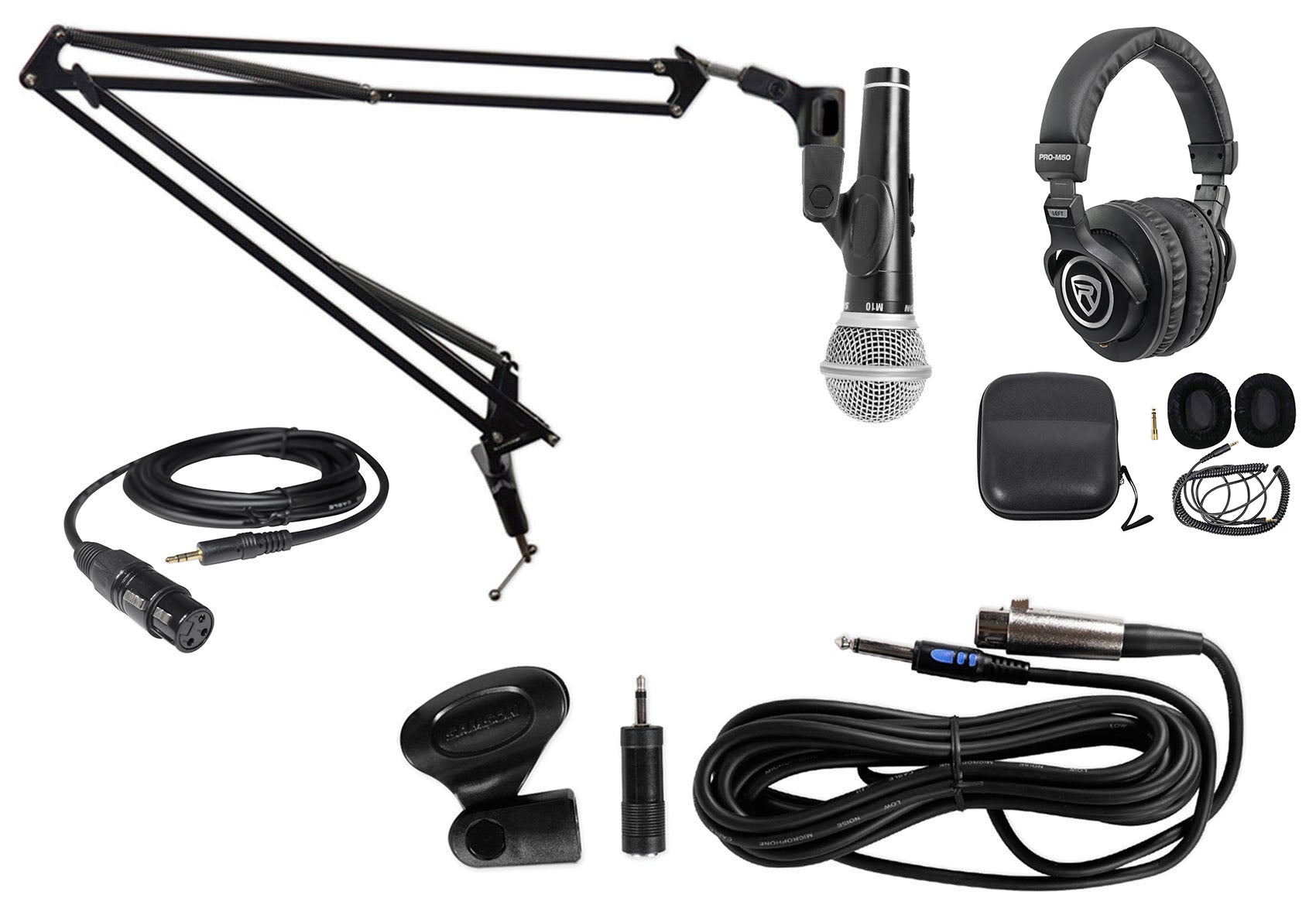 Samson PC Podcasting Podcast Streaming Bundle wMicrophone+Boom Arm+Headphones