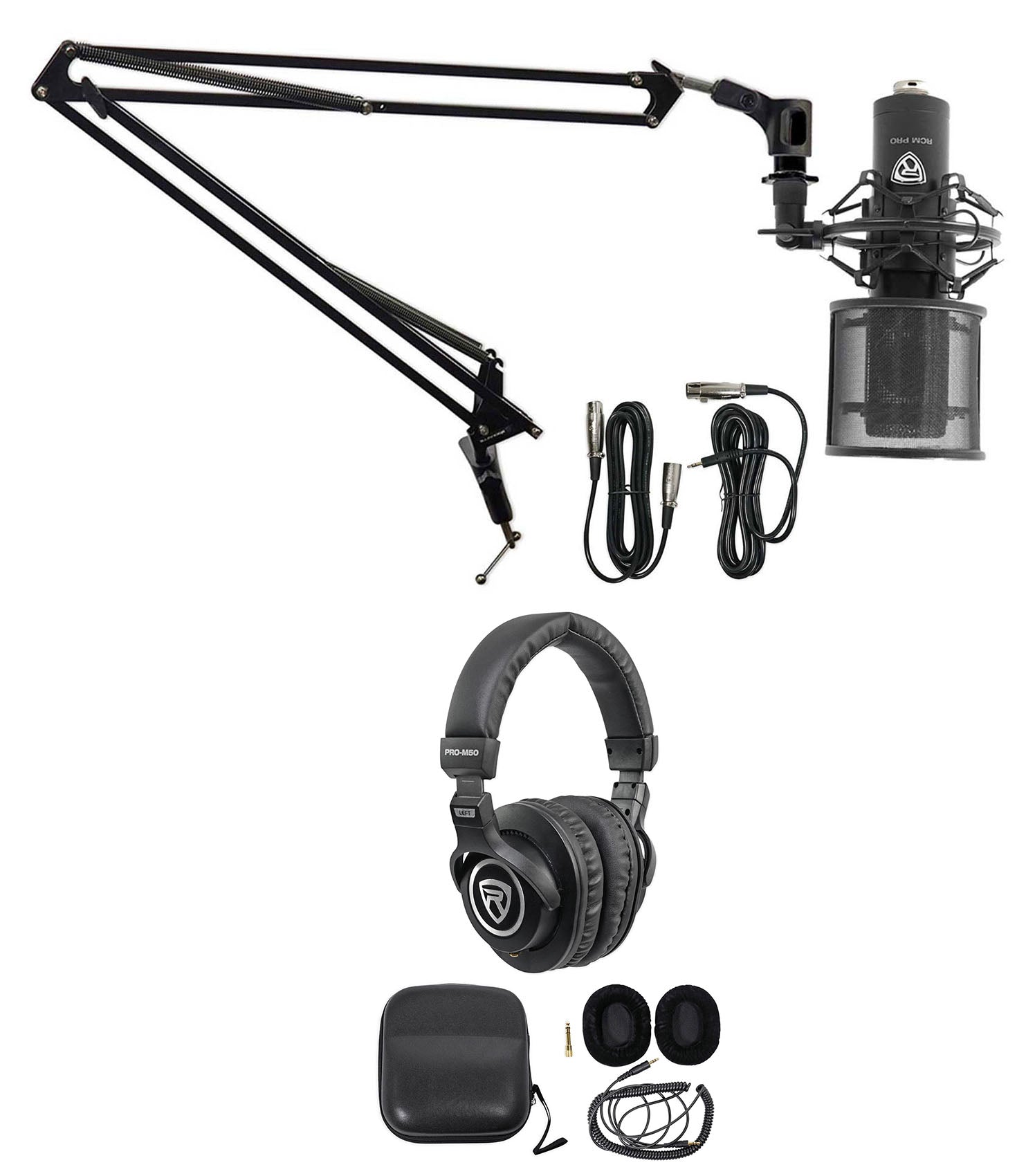 RCM PRO Mic + DMS40 Boom + PRO-M50 Headphones Bundle