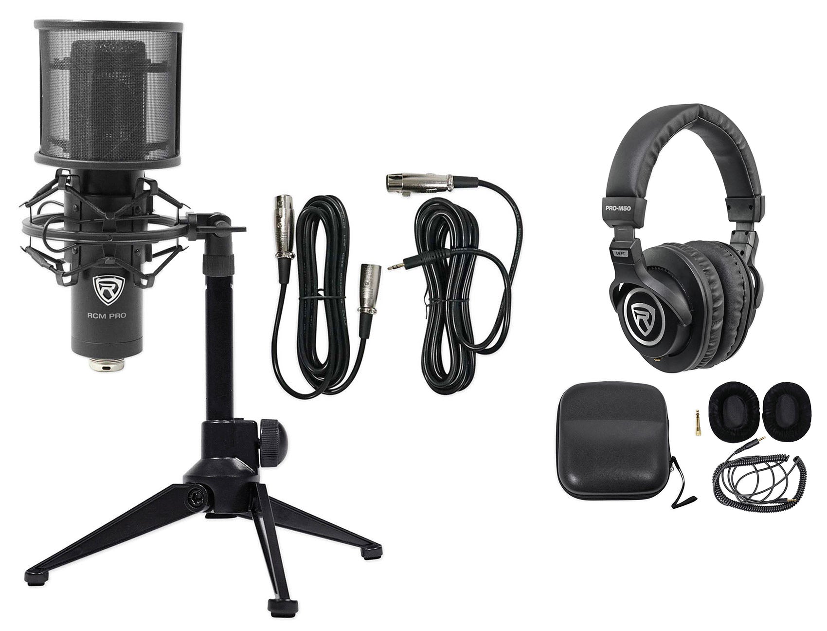 RCM PRO Mic + PRO‑M50 Headphones + RDTS Tripod Bundle