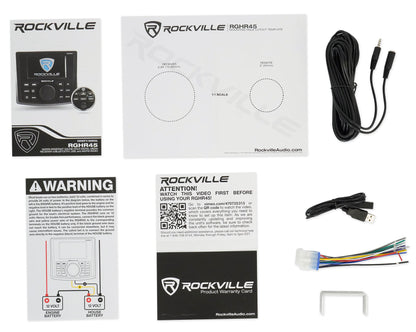 RGHR45 Marine Receiver + WB65KLED Black Tower Speakers Bundle