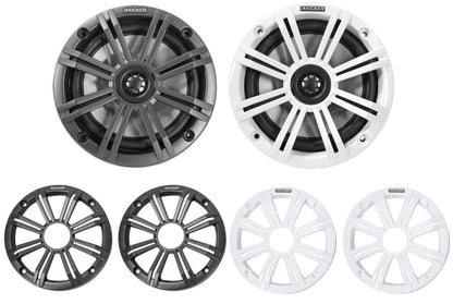 Pair KICKER 45KM654 6.5" 390w Black Marine Wakeboard Swivel Tower Boat Speakers