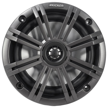 Pair KICKER 45KM654 6.5" 390w Black Marine Wakeboard Swivel Tower Boat Speakers