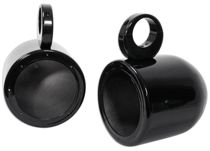Pair KICKER 45KM654 6.5" 390w Black Marine Wakeboard Swivel Tower Boat Speakers