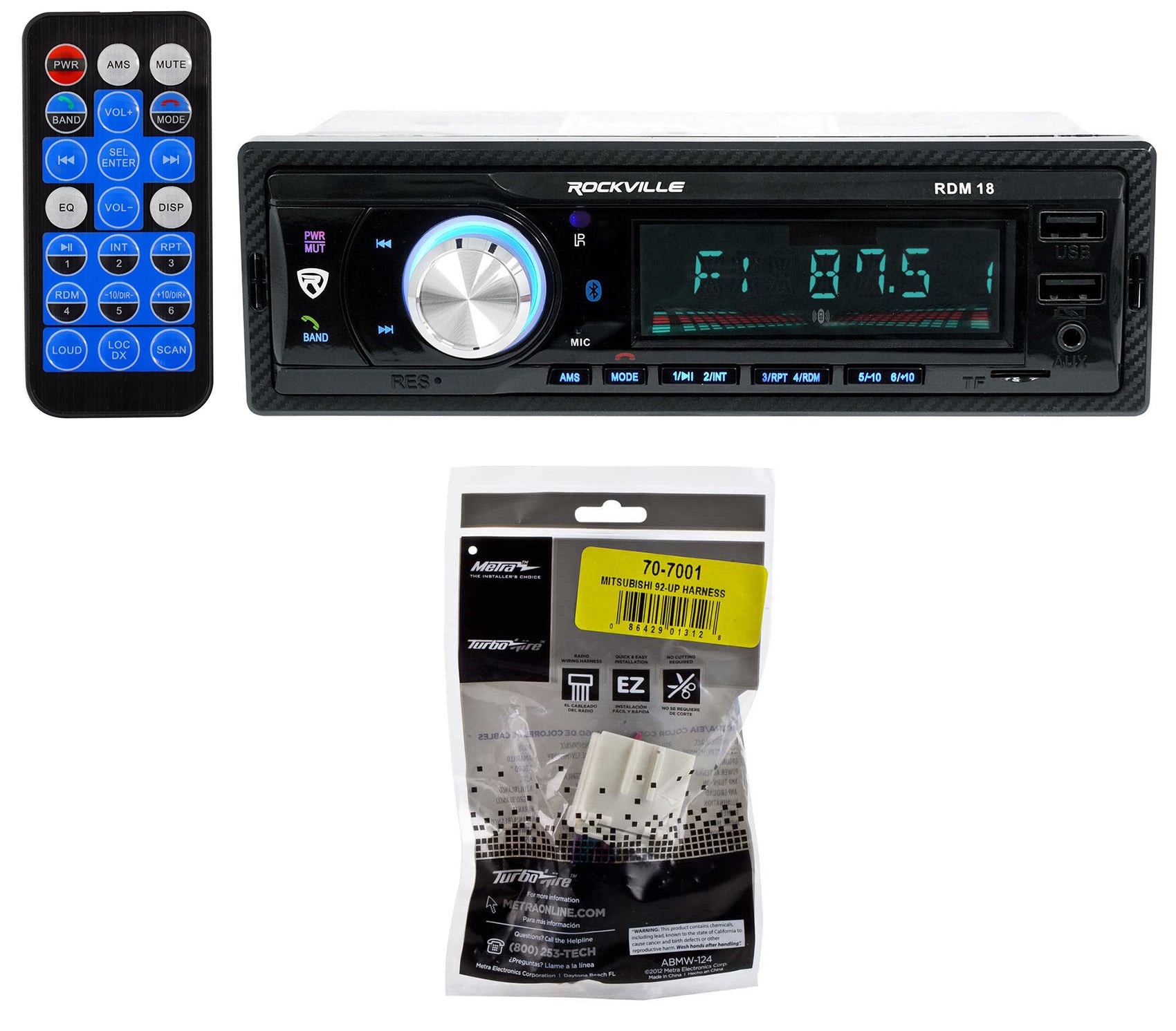 RDM18 Digital Media Receiver + Mitsubishi Harness Bundle