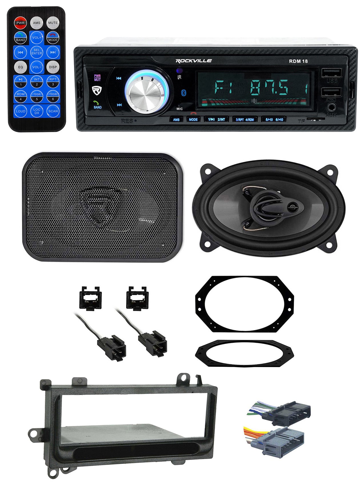 RDM18 Digital Media Receiver + Wrangler TJ 4x6 Speaker Mount Bundle