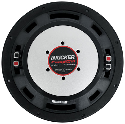 Kicker 48CWR102 COMPR10 10" 800w DVC 4 Car Subwoofer Sub+Mono Amplifier+Amp Kit
