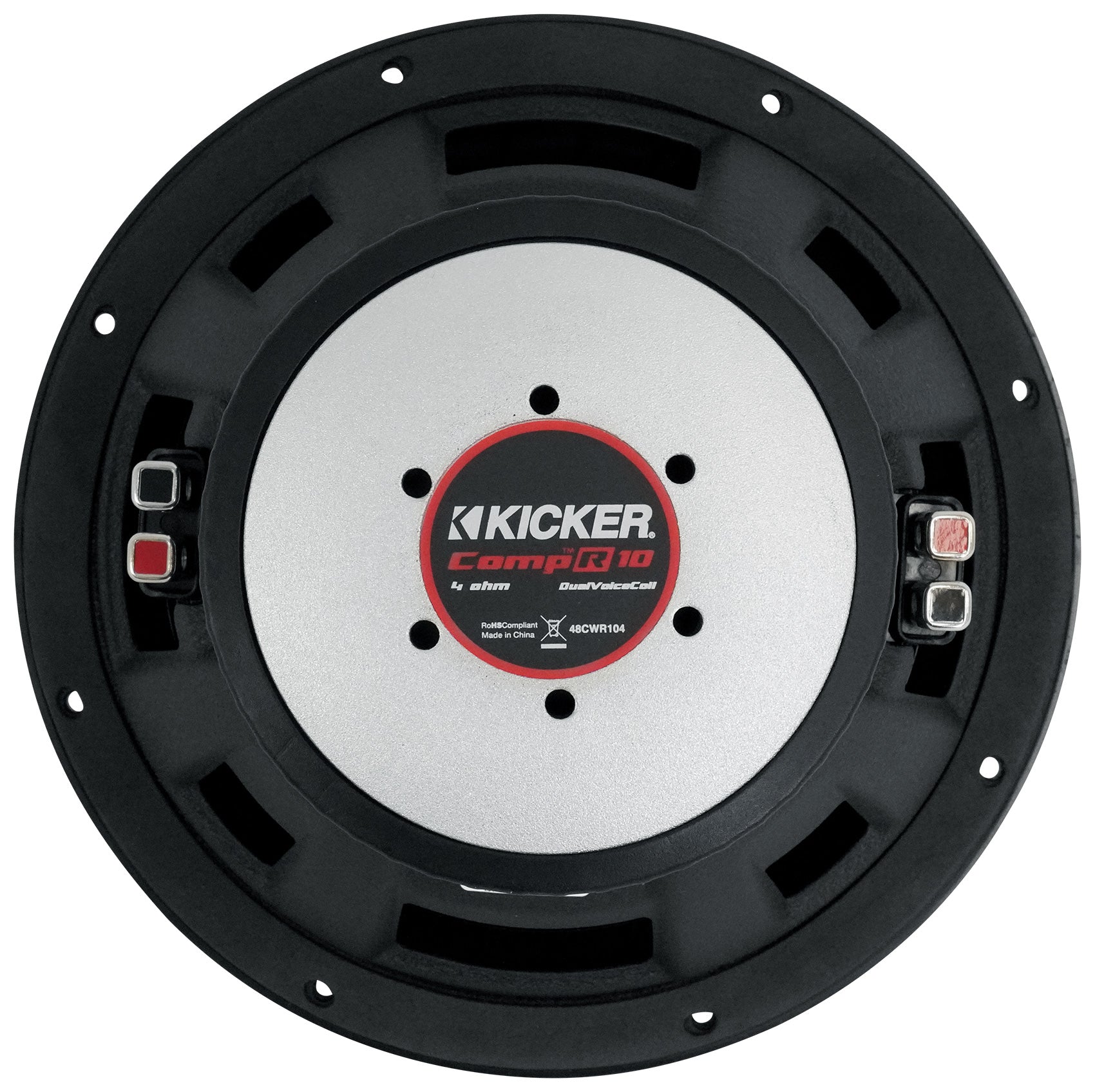 Kicker 48CWR104 COMPR10 10" 800 Watt Car Subwoofer+Sealed Sub Box Enclosure