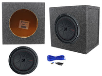 Kicker 48CWR104 COMPR10 10" 800 Watt Car Subwoofer+Sealed Sub Box Enclosure