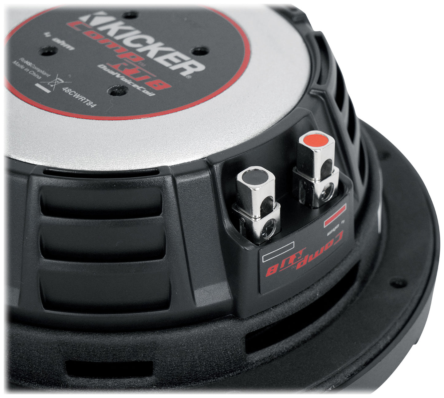 Kicker 48CWRT84 COMPRT8 600w 8" Shallow Car Subwoofer Sub+Mono Amplifier+Amp Kit