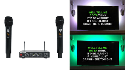 RKI65BT Dual UHF Mics + USB RGB TV Backlight Bundle