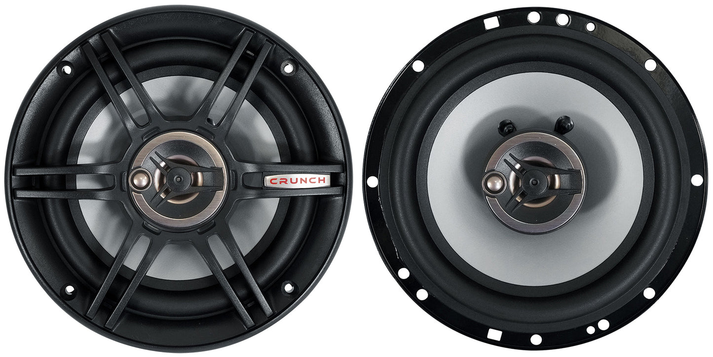 (4) Crunch CS653 6.5" Car Audio 3-Way Speakers 300 Watts Max 6 1/2" Inch