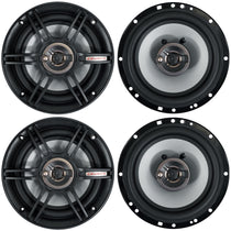 (4) Crunch CS653 6.5" Car Audio 3-Way Speakers 300 Watts Max 6 1/2" Inch