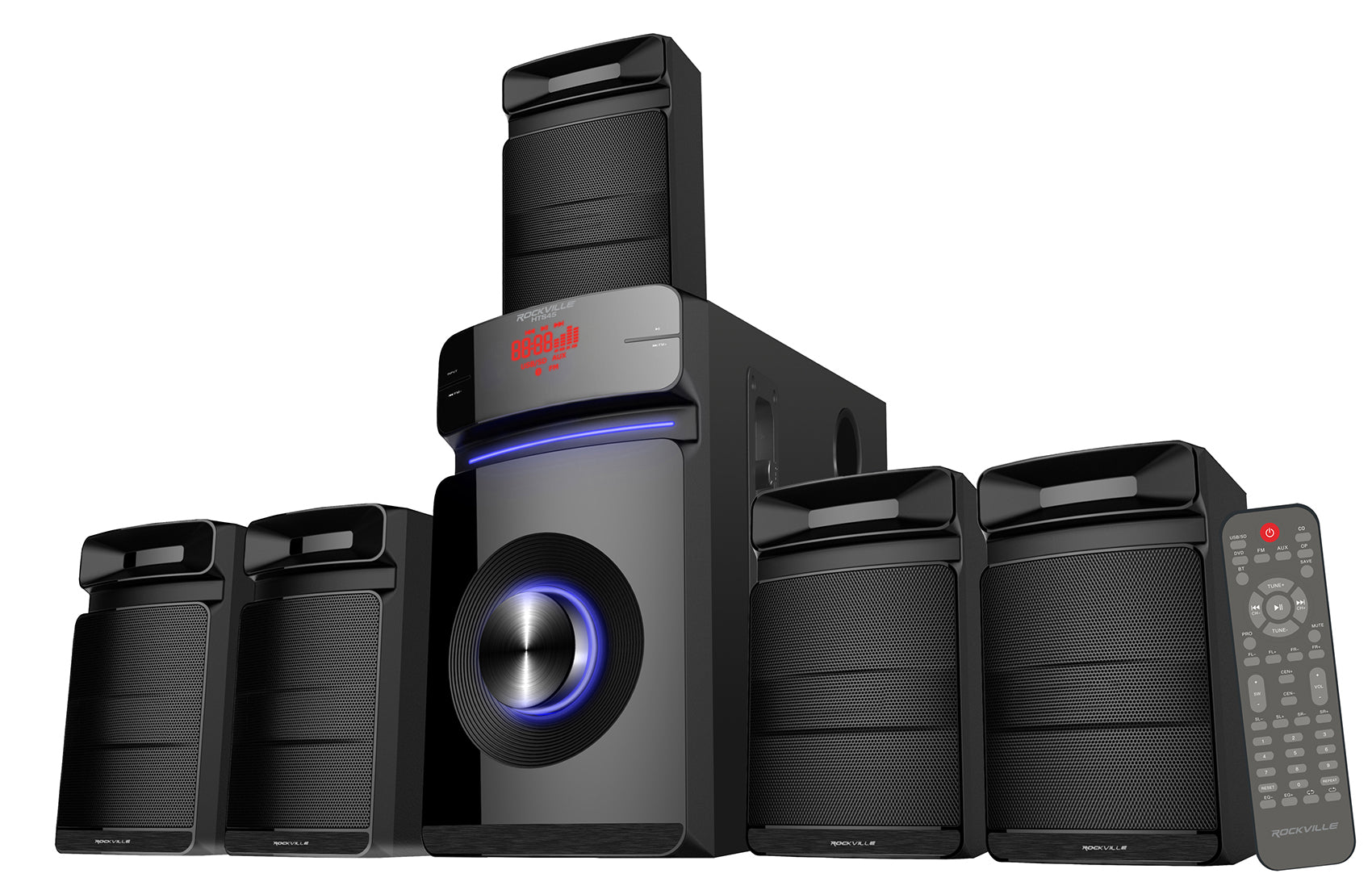 HTS45 5.1 Home Theater Karaoke System with Wireless Microphones