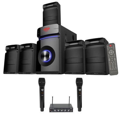 RKI60 Dual UHF Mics + HTS45 5.1 Home Theater Bundle