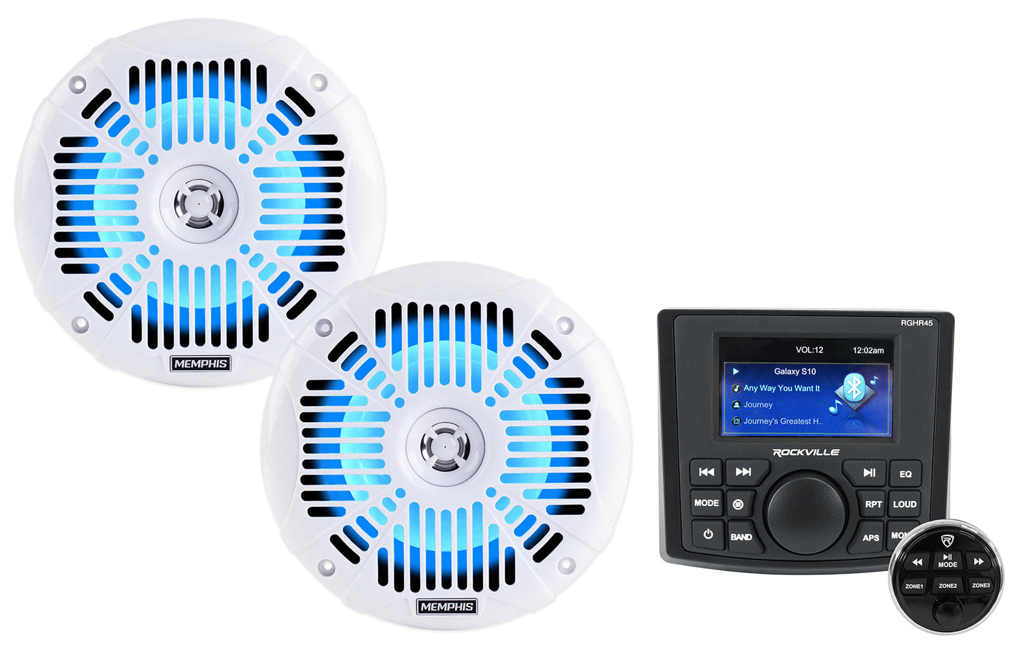 MXA602SLW White 2-Pack + 4-Zone Marine Receiver Bundle