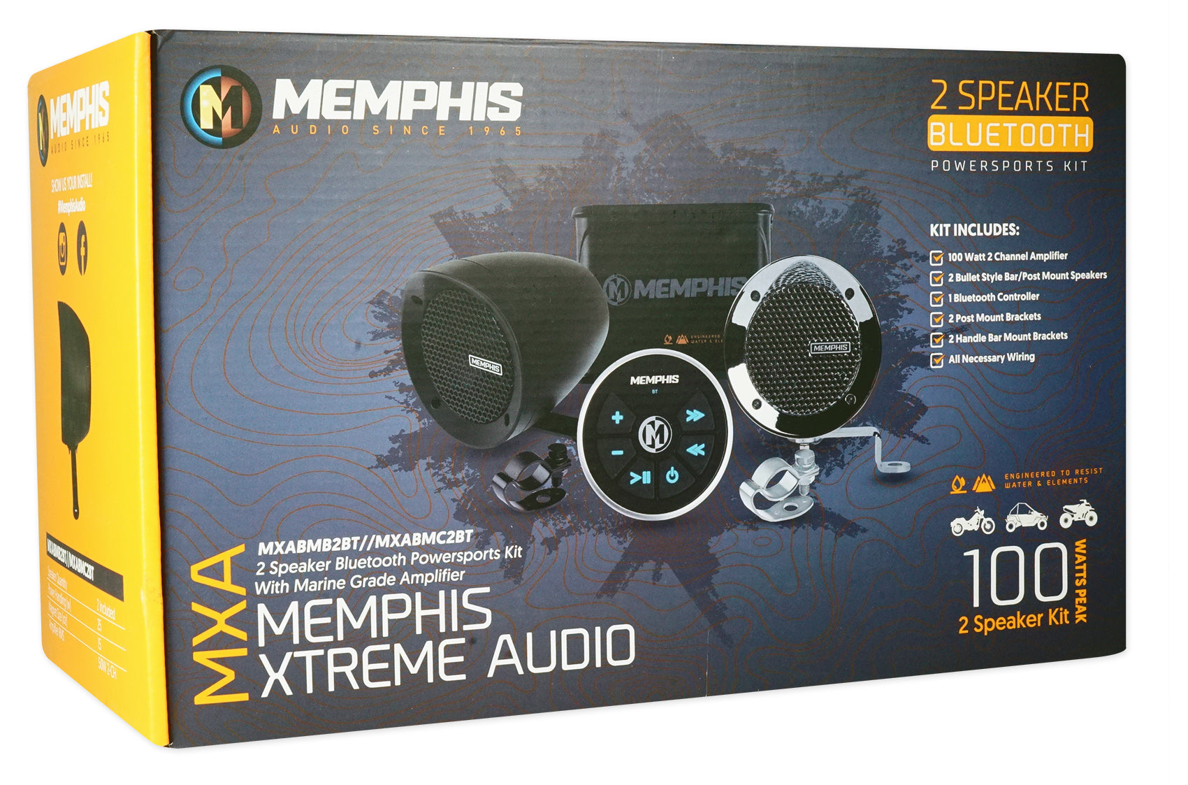 Memphis MXABMC2BT (2) Speakers+Amp+Bluetooth Control + Home Speakers