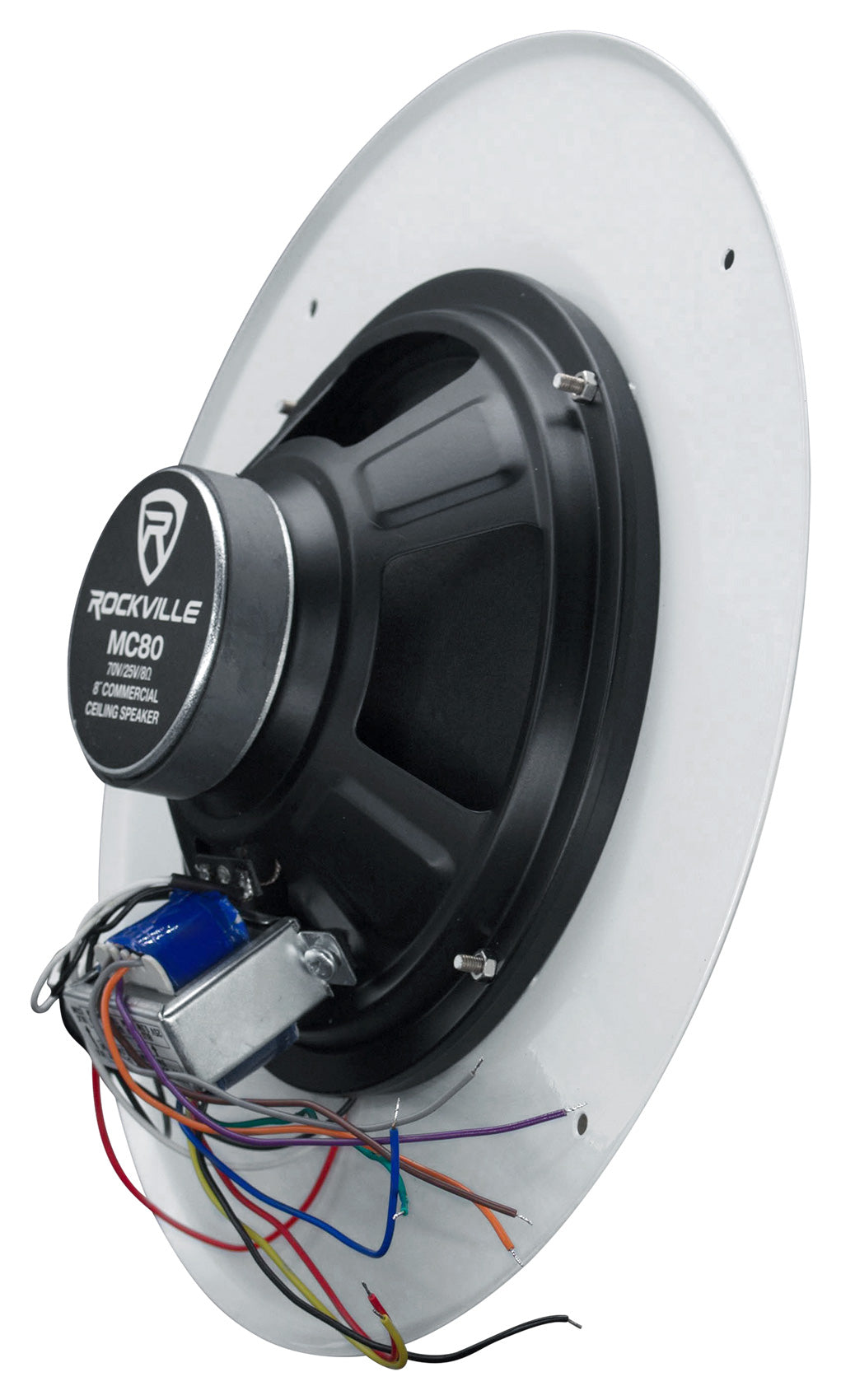 RCS80-1 60W Amp 4-Pack + MC80 8" Metal Ceiling Speakers Bundle