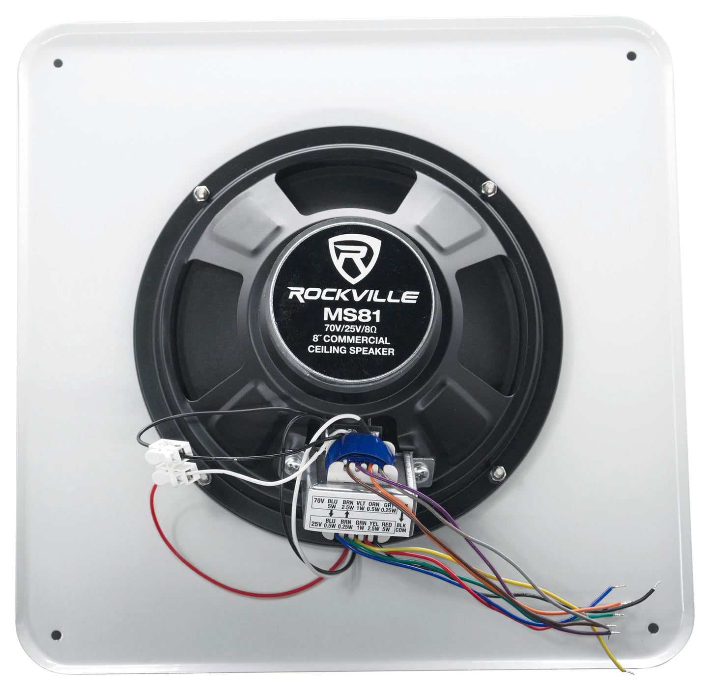 RCS80-1 60W Amp 4-Pack + MS81 8" Metal Ceiling Speakers Bundle