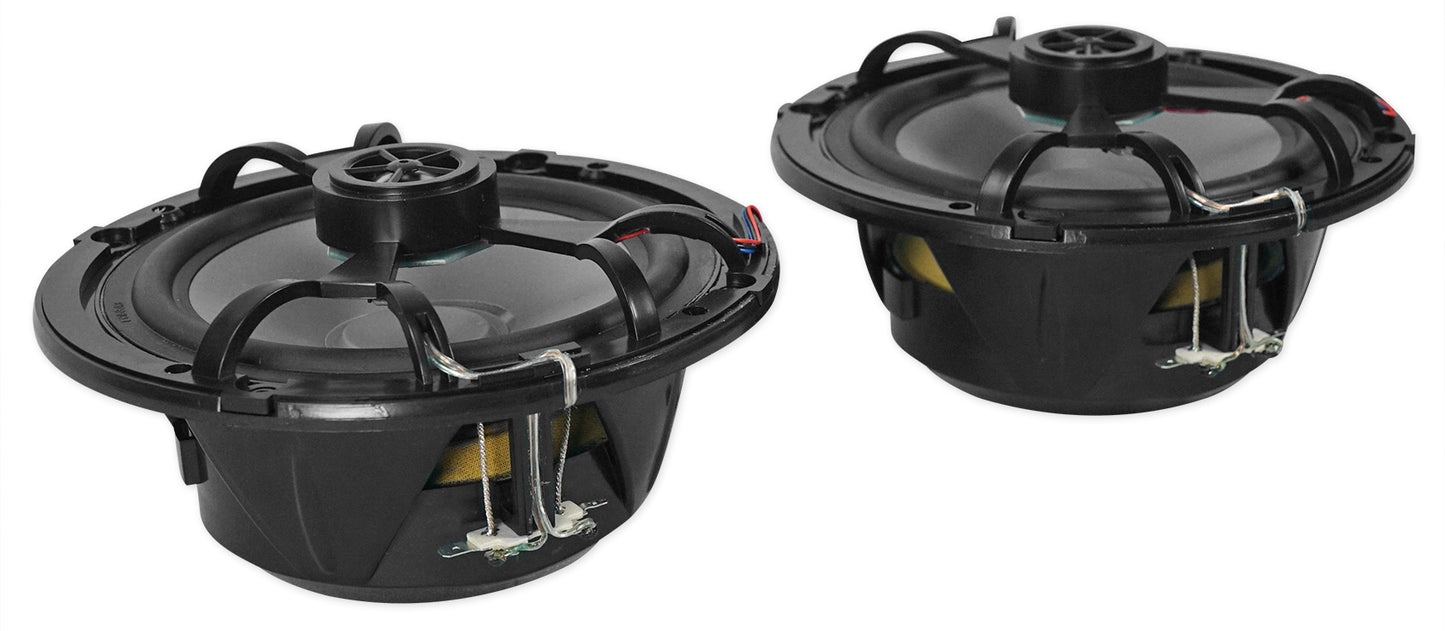 MB Quart MDR2.0 1-Din Marine/Boat Bluetooth/USB Receiver+(4) 6.5" LED Speakers