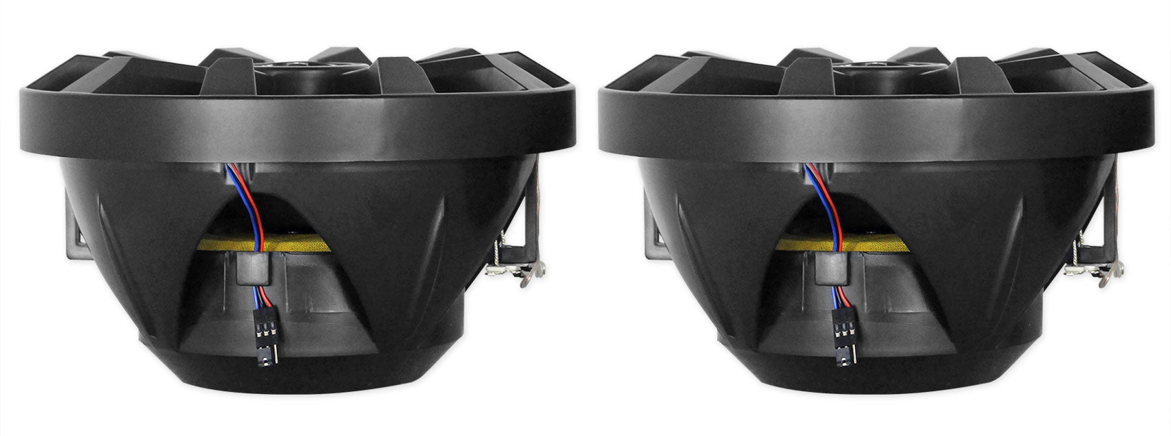 MB Quart MDR2.0 1-Din Marine/Boat Bluetooth Receiver+(4) 8" Black LED Speakers