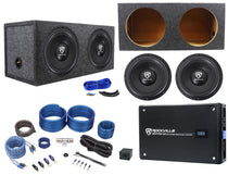 Rockville 12" Subwoofers 2-Pack + KRYPTON-M3 Mono Amplifier Bundle