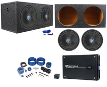 Rockville 15" Subwoofers 2-Pack + KRYPTON-M3 Mono Amplifier Bundle
