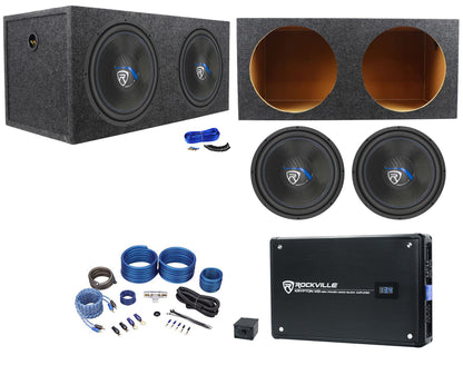 Rockville 15" Subwoofers 2-Pack + KRYPTON-M3 Mono Amplifier Bundle