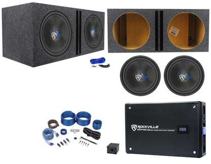 Rockville 15" Subwoofers 2-Pack + KRYPTON-M3 Mono Amplifier Bundle