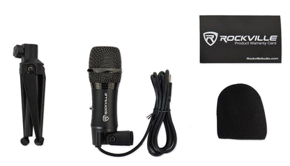 Rockville Z-Stream USB Microphone + PRO-M50 Studio Headphones Bundle