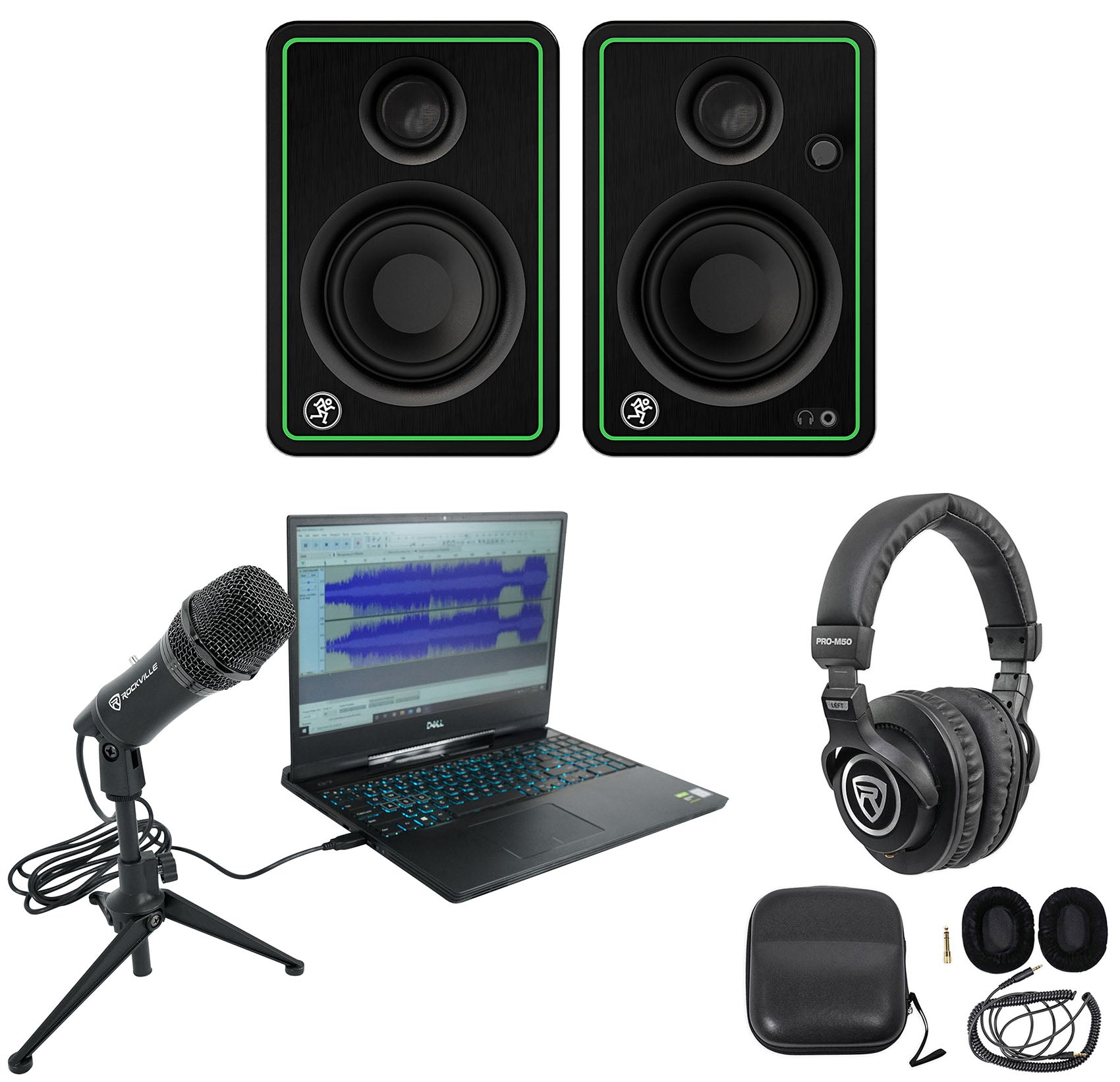 Z‑Stream USB Microphone + CR3‑X Monitors + PRO‑M50 Headphones Bundle