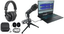 Rockville Z-Stream USB Microphone + PRO-M50 Studio Headphones Bundle