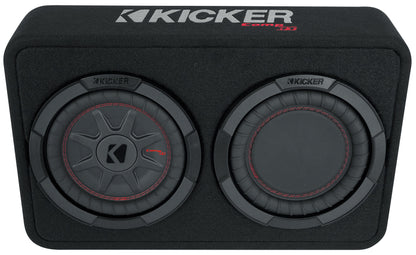 Kicker 48TCWRT82 COMPRT8 8" 600W Loaded Shallow Subwoofer+Mono Amplifier+Amp Kit